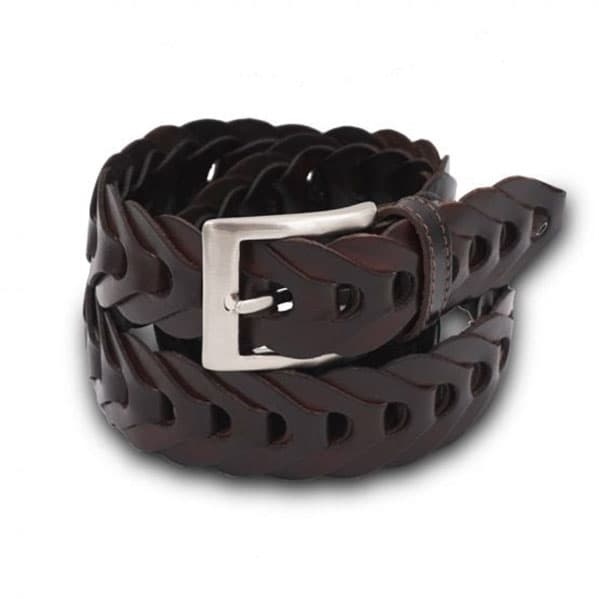 Man and Woman Hand Woven Belt, Pear Model 3.5 cm