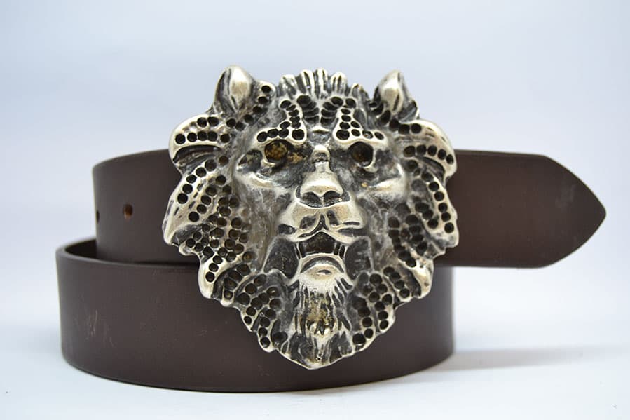 Leather belt for men and women model Leone 4 cm