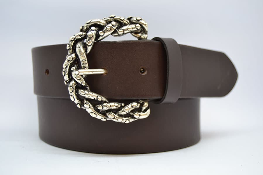 Leather Belt Woman Model Barbed 4 cm