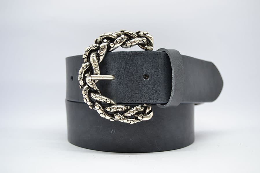 Leather Belt Woman Model Barbed 4 cm