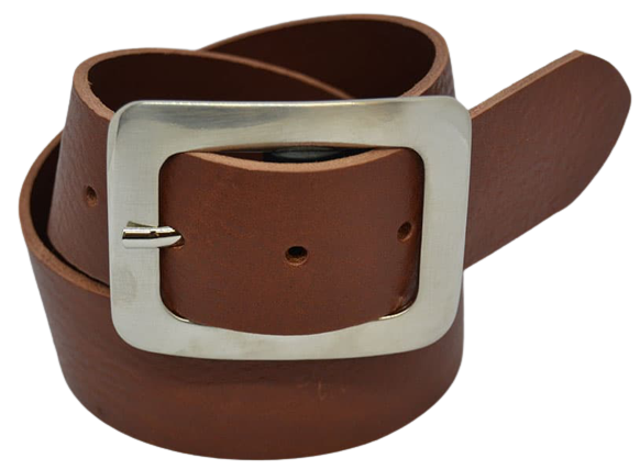 Leather Belt for Men and Women Model Morgan Silver 4 cm