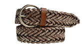 Hand Woven Leather Belt for Men and Women Silver Ear Model 3.5 cm