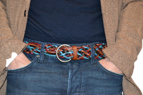 Hand Woven Belt for Men and Women Model Marine Wave 3.5 cm