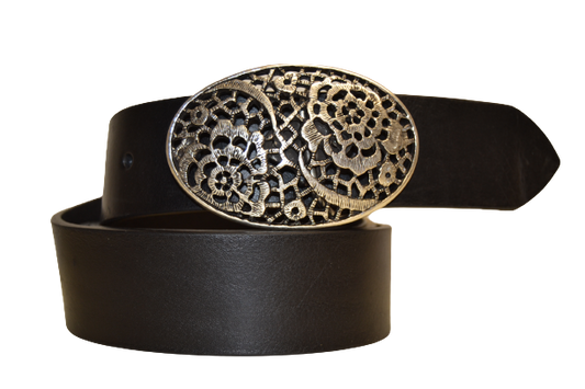 Cintura in Cuoio Modello Castellina cm 4