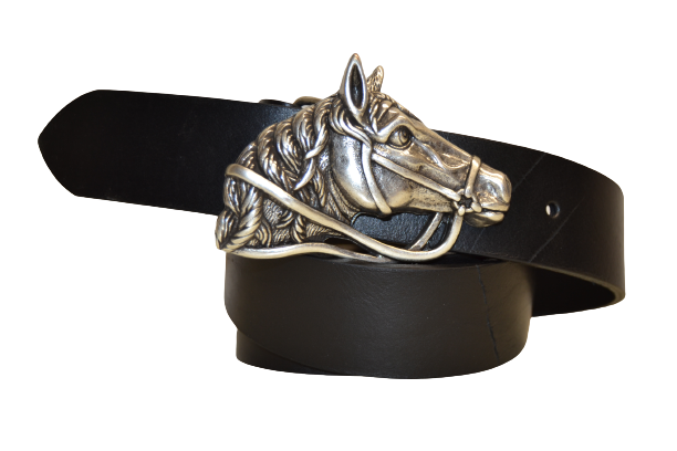 Leather Belt Man Woman Model Horse 4 cm