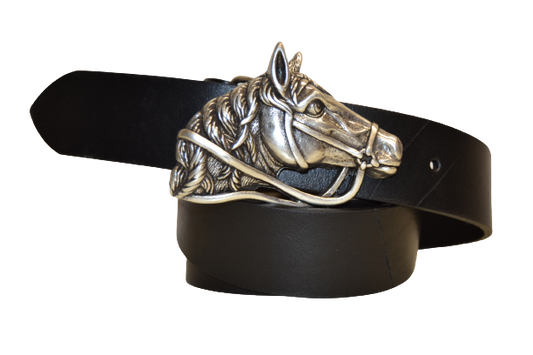 Cintura in Cuoio Uomo Donna Modello Cavallo cm 4