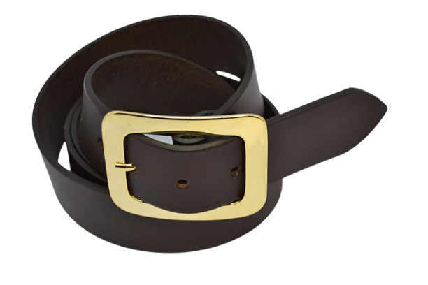 Leather Belt for Men and Women Model Morgan Gold 4 cm