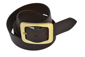 Leather Belt for Men and Women Model Morgan Gold 4 cm