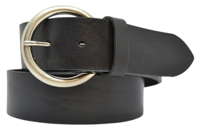 Leather Belt for Men and Women, Round Model 4 cm