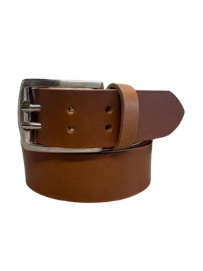 Leather Belt for Men and Women, Double Barb Model 4 cm