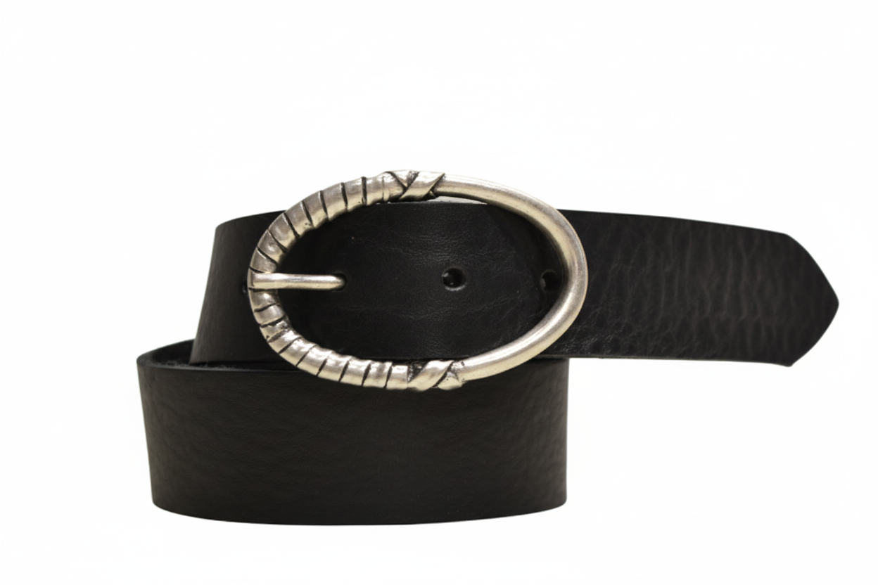 Cintura in Cuoio Uomo Donna Modello Lizzano Ovale cm 3,5 - La Bottega Della Cintura