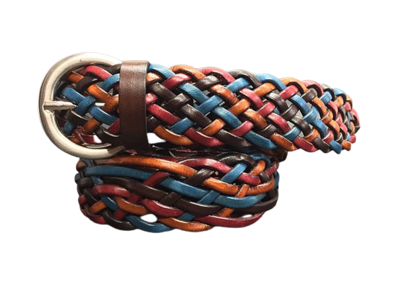 Hand Woven Belt for Men and Women Model Marine Wave 3.5 cm