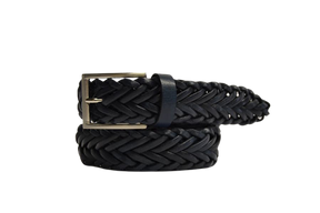 Hand Woven Leather Belt for Men and Women, Spiga model 3.5 cm